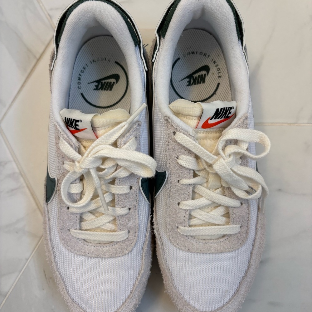 Nike Waffle Debut in White and Vintage Green